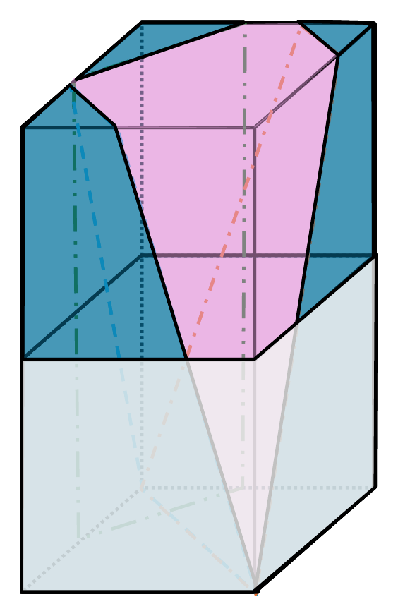 Three-dimensional junction whose vertex lies on a patch boundary.